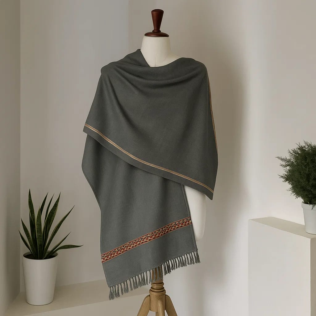 The Versatile Charcoal Weave Shawl